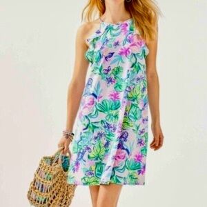 Lille Pulitzer Mermaid In The Shade Billie Dress L
